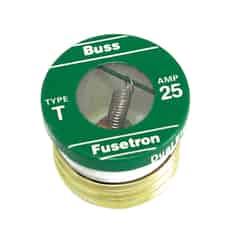 Bussmann 25 amps 125 volts Plastic Dual Element Plug Fuse 4 pk