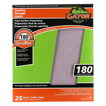 Gator CeraMax 11 in. L X 9 in. W 180 Grit Ceramic Sandpaper 1 pk