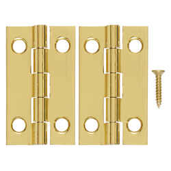 Ace 2.75 in. W x 1-1/2 in. L Polished Brass Steel Narrow Hinge 2 pk