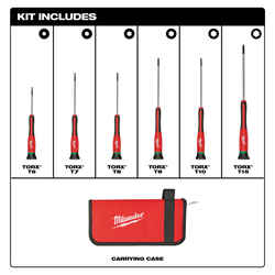 Milwaukee 6 pc Torx Screwdriver Set 6 in.