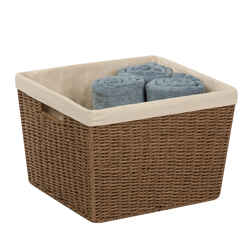 Honey Can Do 13 in. L x 15 in. W x 10 in. H Brown Rope Basket