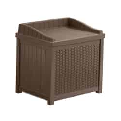 Suncast Resin 22-1/2 in. H x 22-1/2 in. W x 17.5 in. D Brown Storage Seat