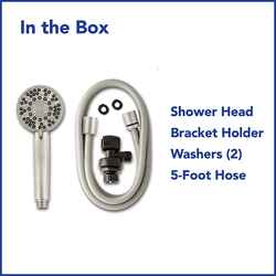 Waterpik PowerPulse+ Brushed Nickel Six settings Handheld Showerhead 2 gpm