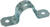 Gampak 1/2 in. Dia. Stamped Steel and Zinc Plated Two Hole Conduit Strap 3 pk