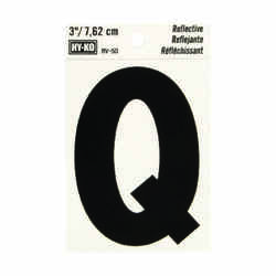 Hy-Ko 3 in. Vinyl Black Letter Self-Adhesive Q Reflective