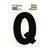 Hy-Ko 3 in. Vinyl Black Letter Self-Adhesive Q Reflective