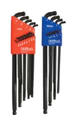 Eklind Tool Assorted Metric and SAE Long Arm Multi-Size in. 22 pc. Double Ball Hex L-Key