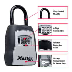 Master Lock 5-7/32 in. H X 3-1/4 in. W Steel 4-Digit Combination Key Safe 1 pk