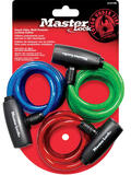 Master Lock 5/16 in. W x 6 ft. L Vinyl Covered Steel Key Bike Lock 3 pk Keyed Alike