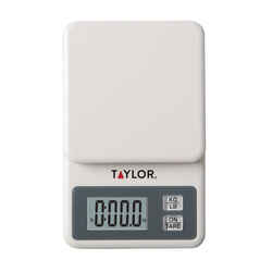 Taylor White White Kitchen Scale 11 Weight Capacity Digital