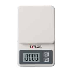 Taylor White White Kitchen Scale 11 Weight Capacity Digital