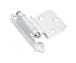 Amerock 2 in. W x 2-3/4 in. L White Steel Self-Closing Hinge 2 pk