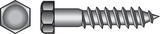 HILLMAN 1/4 in. x 1 in. L Hex Hot Dipped Galvanized Lag Screw 100 pk Steel