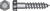 HILLMAN 1/4 in. x 1 in. L Hex Hot Dipped Galvanized Lag Screw 100 pk Steel