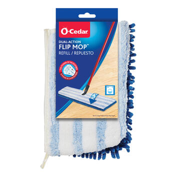 O-Cedar Flip 58.41 in. L Flat Microfiber/Chenille Mop Refill 1 pk