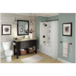 Delta Bathing System Classic 18 in. H x 60 in. W x 32.5 in. L White Acrylic Left Hand Drain Rec
