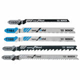 Bosch T-Shank Jig Saw Blade Set 5 pk Assorted TPI High Carbon Steel