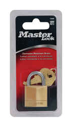 Master Lock 1 in. H X 5/16 in. W X 1-3/16 in. L Brass 4-Pin Cylinder Padlock 1 pk