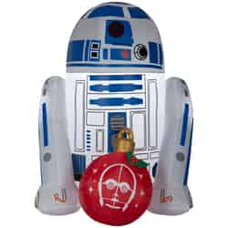 Gemmy Star Wars R2D2 with Ornament Christmas Inflatable Fabric 1 pk