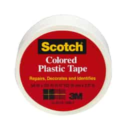 3M Scotch White 125 in. L X 1.5 in. W Plastic Tape
