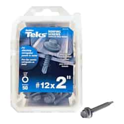 ITW Teks No. 12 x 2 in. L Self-Tapping Hex Washer Self- Drilling Screws 50 Steel