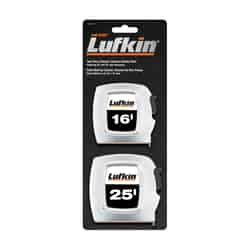 Lufkin 1 in. W x 25 ft. L Tape Measure Set Silver 1 pk