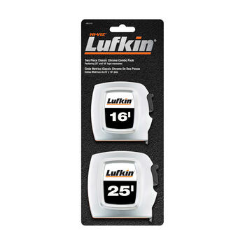 Lufkin 1 in. W x 25 ft. L Tape Measure Set Silver 1 pk