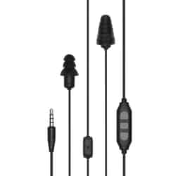 Plugfones Guardian Plus 26 dB Reusable Nylon/Silicone/Soft Foam 54 in. L Black Ear Plugs/Ear Ph