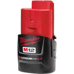 Milwaukee M12 REDLITHIUM CP 12 V 2 Ah Lithium-Ion Battery Pack 1 pc