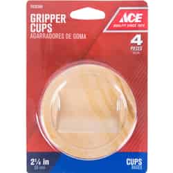 Ace Rubber Non-Slip Cup for Hardwood Floors Brown Round 2-1/4 in. W 4 pk
