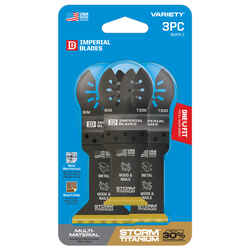 Imperial Blades OneFit Titanium-Coated Bi-Metal Oscillating Saw Blade 3 pk