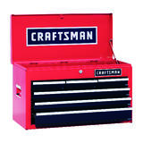 Craftsman 26 in. 12 in. D x 15-1/4 in. H 6 drawer Steel Top Tool Chest Red/Black