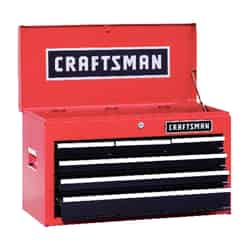 Craftsman 26 in. 12 in. D x 15-1/4 in. H 6 drawer Steel Top Tool Chest Red/Black