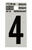 Hy-Ko Reflective Vinyl Black 4 Number 1 in. Self-Adhesive