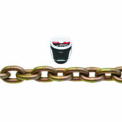 Campbell Chain 3/8 in. Oval Link Carbon Steel Transport Chain Gold 75 ft. L x 3/8 in. Dia.