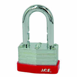 Ace 1.063 in. H x 15/16 in. L x 1-3/4 in. W Steel Warded Locking Padlock 1 pk