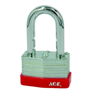 Ace 1.063 in. H x 15/16 in. L x 1-3/4 in. W Steel Warded Locking Padlock 1 pk