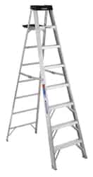 Werner 8 ft. H X 26.5 in. W Aluminum Step Ladder Type IA 300 lb. cap.