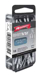 Arrow Fastener 1/4 L Stainless Steel 5/32 in. Rivets Silver 15 pk
