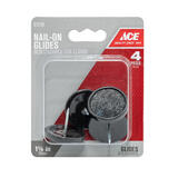 Ace Black 1-1/4 in. Nail-On Carpet/Nylon Cushioned Glide 4 pk