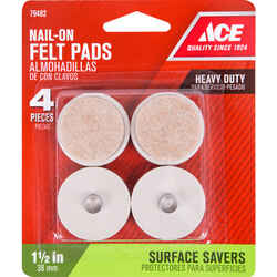 Shepherd Beige 1-1/2 in. Nail-On Felt Cushioned Glide 4 pk