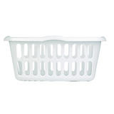 Sterilite Laundry Basket 19.3 in. x 23.9 in. x 13.9 in. 1.5 bushel Plastic White