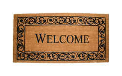 J&M Home Fashions Black Coir Nonslip Doormat 21 in. L x 41 in. W