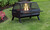 Living Accents Rectangular deep fire bowl Wood Fire Pit/Grill 35 in. D x 26 in. W x 26 in. H Ste