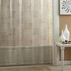 Excell 70 in. H x 71 in. W Clear Shower Curtain Liner Solid