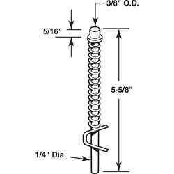 Prime-Line Silver Steel Bi-Fold Door Guide Rod 1 pk