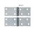 Ace 3.75 in. W x 1-1/2 in. L Chrome Steel Backflip Hinge 2 pk