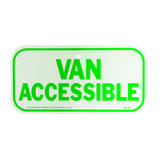 Hy-Ko English Van Accessible 6 in. H x 12 in. W Aluminum Sign