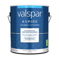 Valspar Aspire Flat Tintable Medium Base Paint and Primer Interior 1 gal