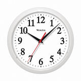 Westclox 10 in. L x 9 in. W Indoor Analog Classic Plastic White Wall Clock